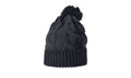 141CO | CHUNK TWIST KNIT BEANIE WITH CUFF & POM - CLOSEOUT