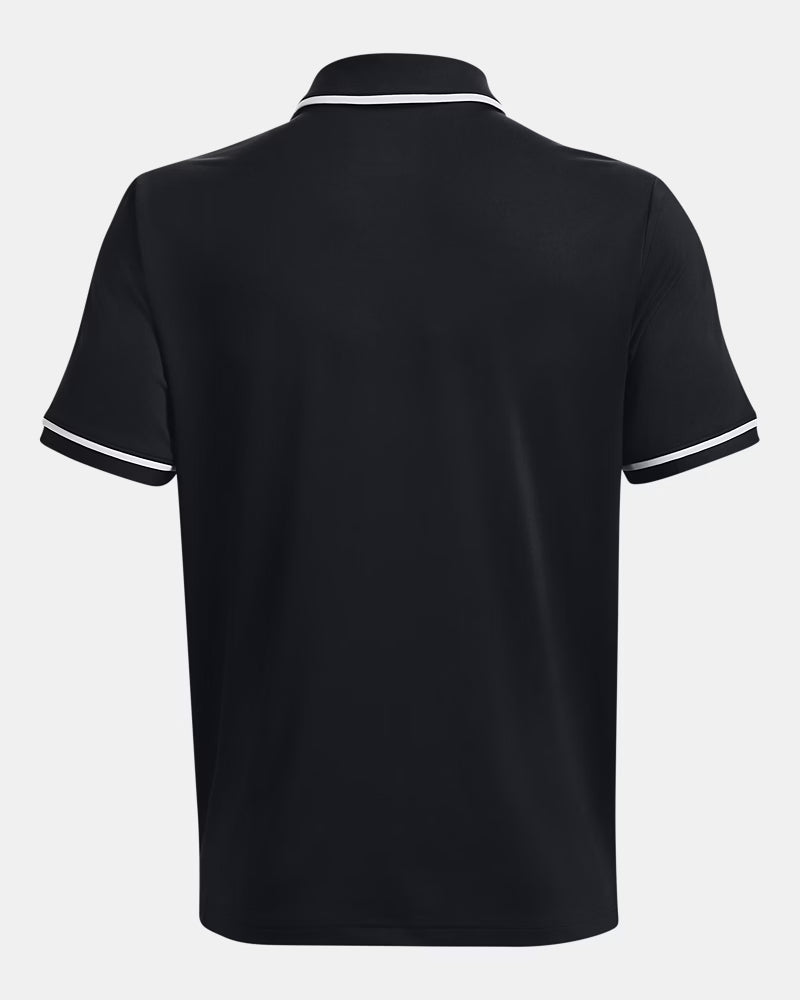 Under Armour Team Tipped – Polo para Hombre Negro con Blanco