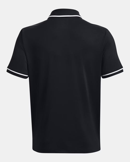 Under Armour Team Tipped – Polo para Hombre Negro con Blanco