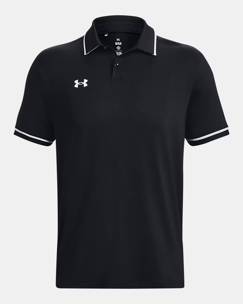 Under Armour Team Tipped – Polo para Hombre Negro con Blanco