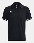 Under Armour Team Tipped – Polo para Hombre Negro con Blanco