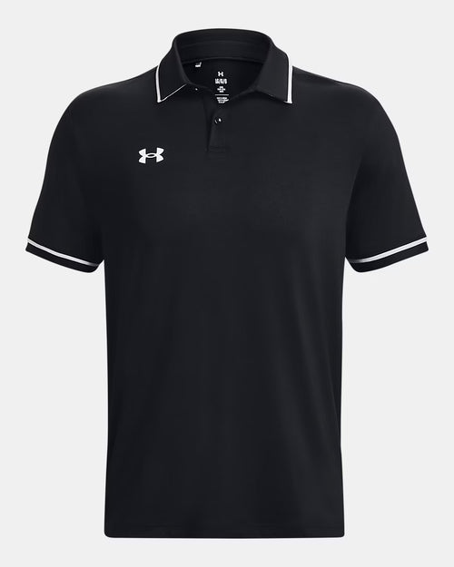 Under Armour Team Tipped – Polo para Hombre Negro con Blanco