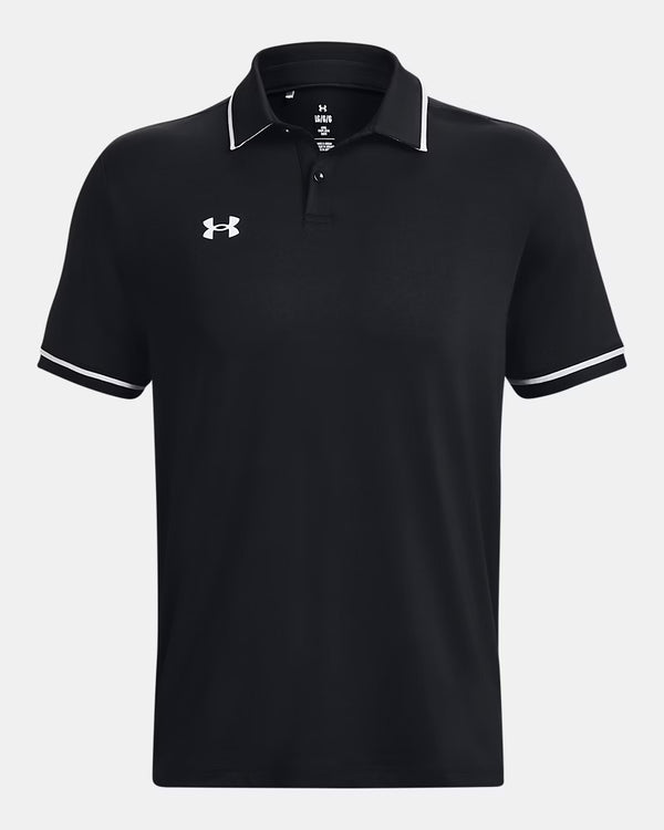 Under Armour Team Tipped – Polo para Hombre Negro con Blanco