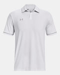 Under Armour Team Tipped – Polo para Hombre Blanco con Gris