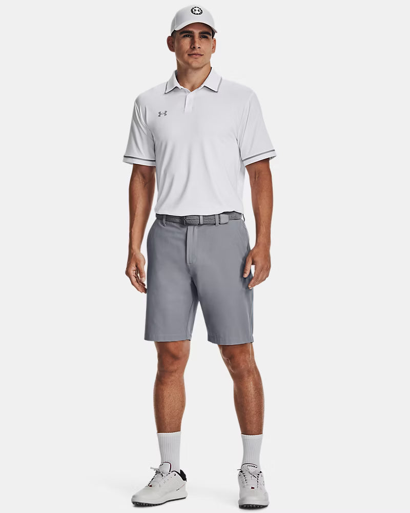Under Armour Team Tipped – Polo para Hombre Blanco con Gris
