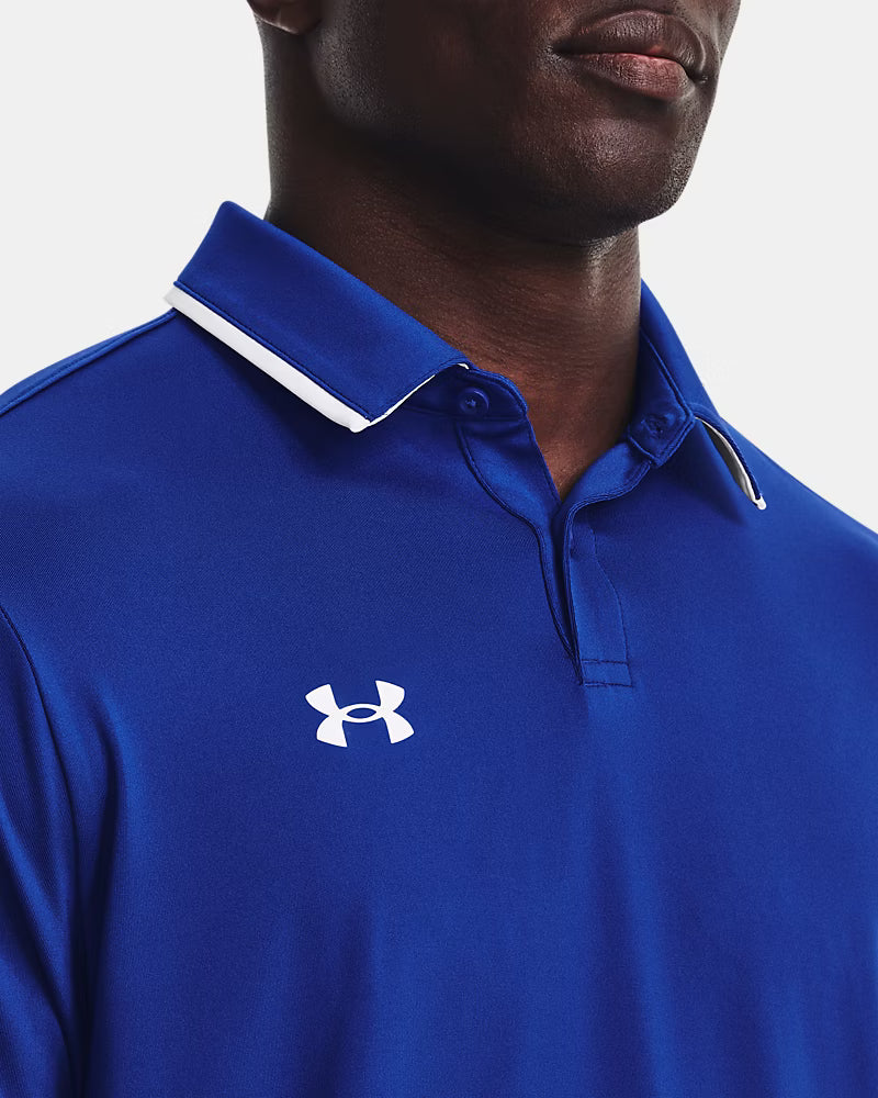 Under Armour Team Tipped – Polo para Hombre Azul con Blanco