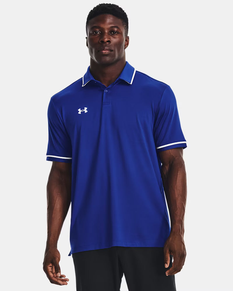 Under Armour Team Tipped – Polo para Hombre Azul con Blanco