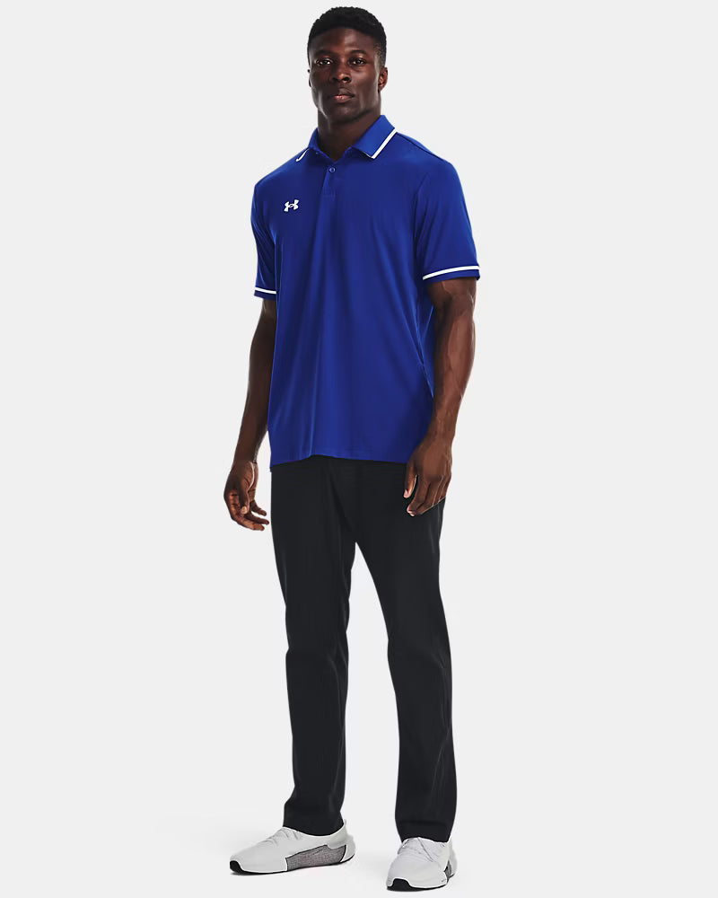 Under Armour Team Tipped – Polo para Hombre Azul con Blanco